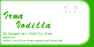 irma vodilla business card